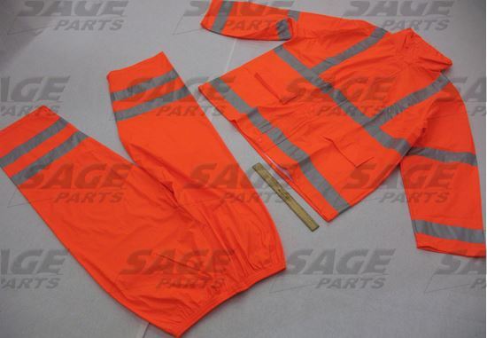 Picture of SUIT, RAIN MED ORANGE W/REFLECTIVE TAPE